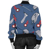 Equestrian Equipment Background Women Casual Bomber Jacket