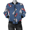 Equestrian Equipment Background Women Casual Bomber Jacket