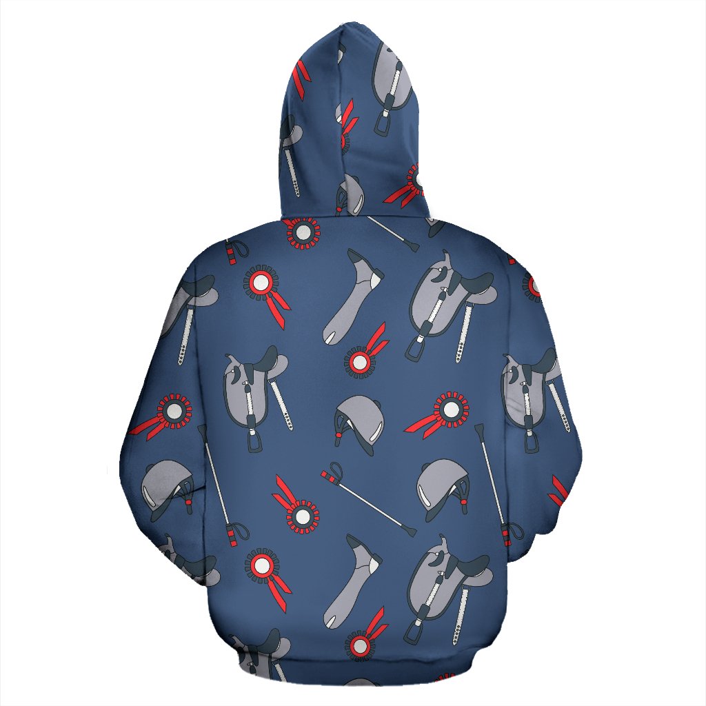 Equestrian Equipment Background Zip Up Hoodie