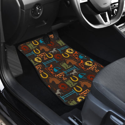 Equestrian Equipment Horse Colorful Car Floor Mats