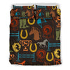 Equestrian Equipment Horse Colorful Duvet Cover Bedding Set