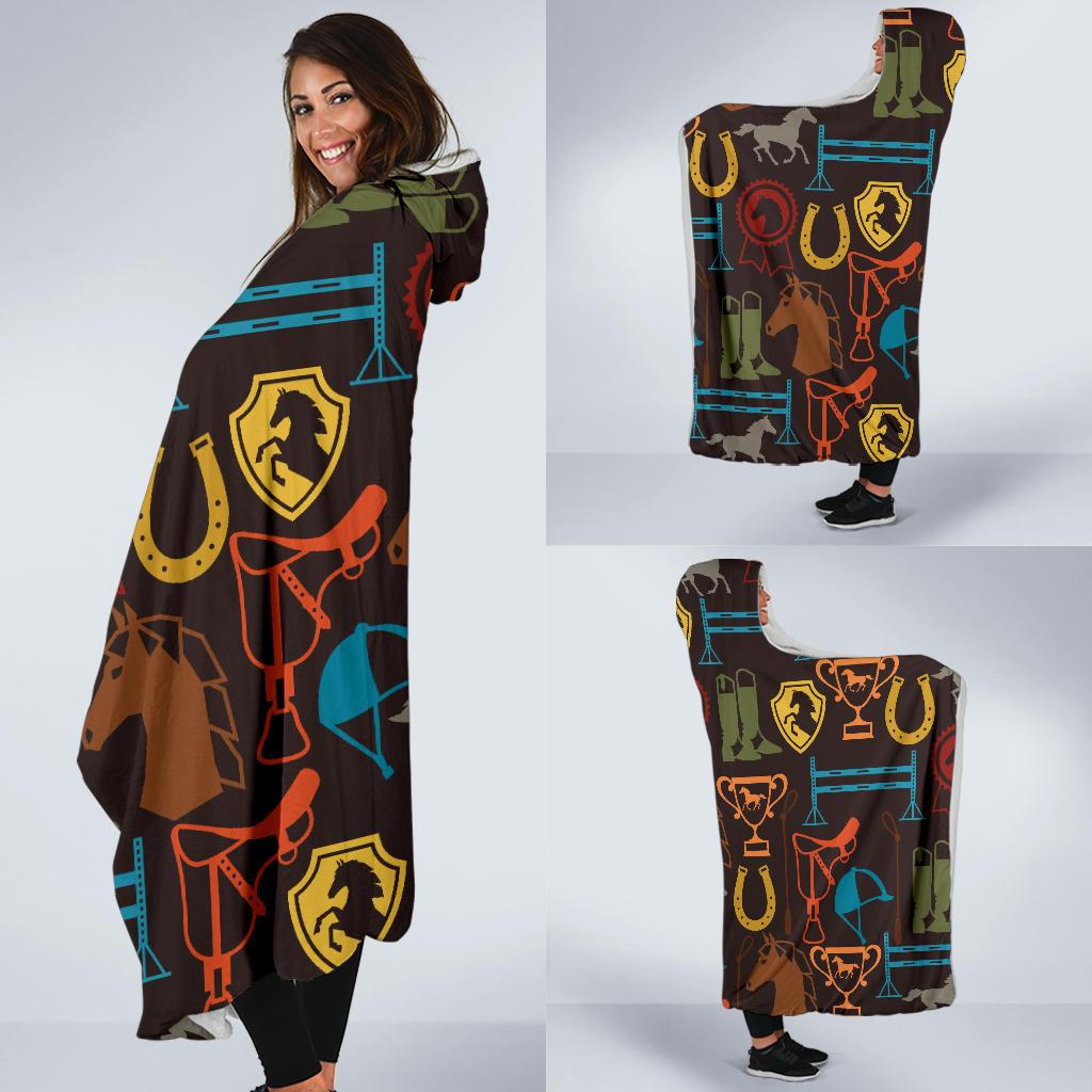 Equestrian Equipment Horse Colorful Hooded Blanket-JTAMIGO.COM