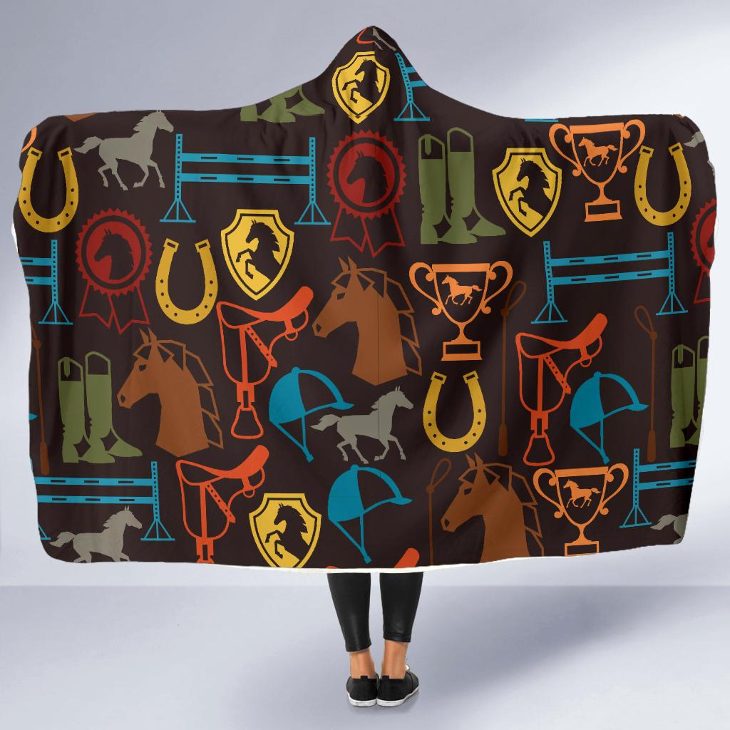 Equestrian Equipment Horse Colorful Hooded Blanket-JTAMIGO.COM