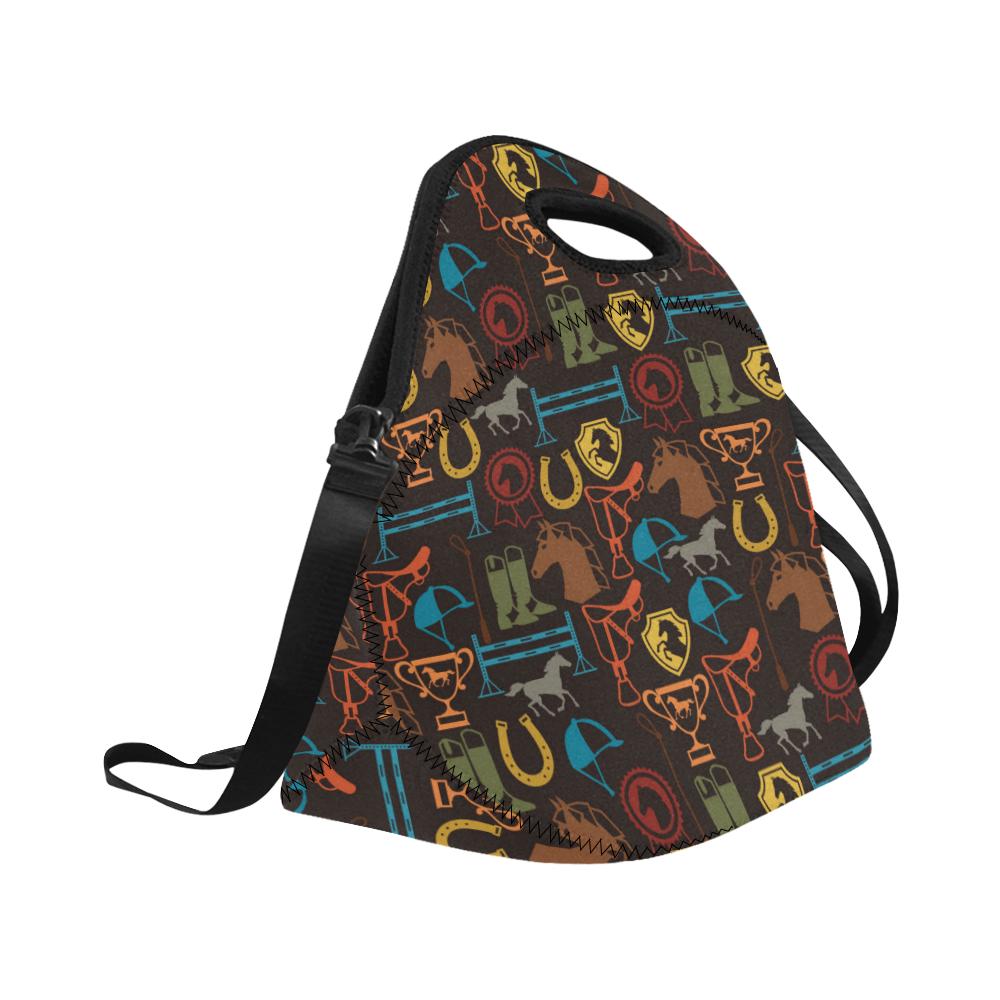 Equestrian Equipment Horse Colorful Neoprene Lunch Bag (Model 1669)(Large)-JTAMIGO.COM