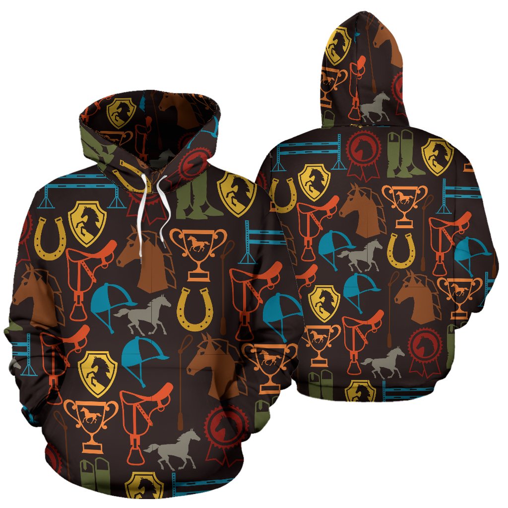Equestrian Equipment Horse Colorful Pullover Hoodie