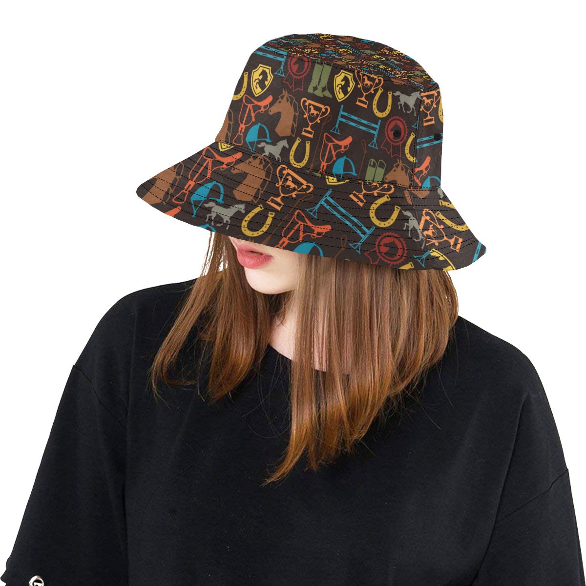 Equestrian Equipment Horse Colorful Unisex Bucket Hat