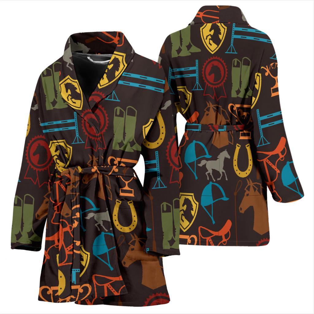 Equestrian Equipment Horse Colorful Women Bath Robe-JTAMIGO.COM