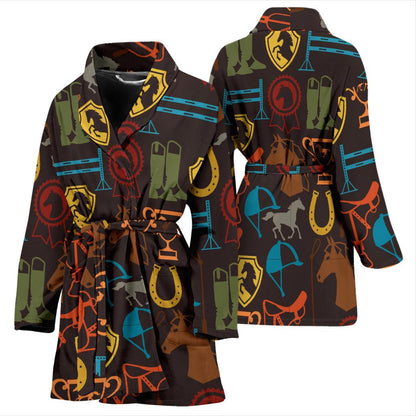 Equestrian Equipment Horse Colorful Women Bath Robe-JTAMIGO.COM