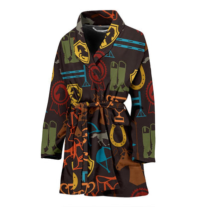 Equestrian Equipment Horse Colorful Women Bath Robe-JTAMIGO.COM