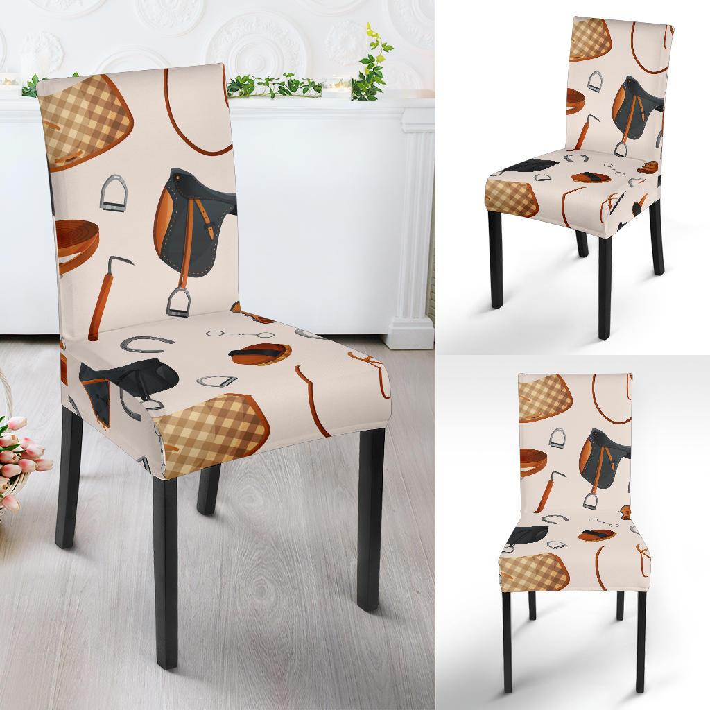 Equestrian Equipment Print Pattern Dinning Chair Slipper-JTAMIGO.COM