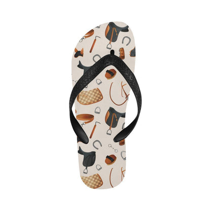 Equestrian Equipment Print Pattern Flip Flops-JTAMIGO.COM