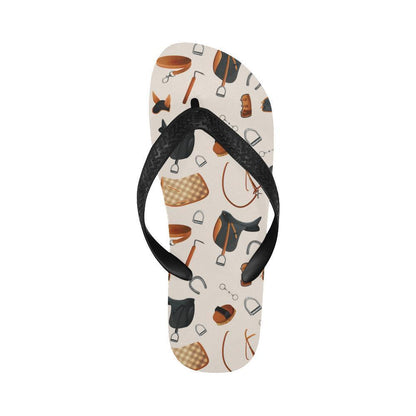Equestrian Equipment Print Pattern Flip Flops-JTAMIGO.COM