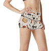 Equestrian Equipment Print Pattern High Waisted Spandex Shorts-JTAMIGO.COM