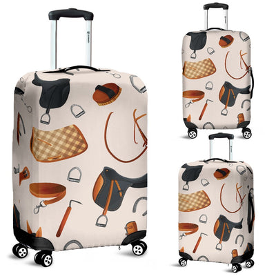 Equestrian Equipment Print Pattern Luggage Cover Protector