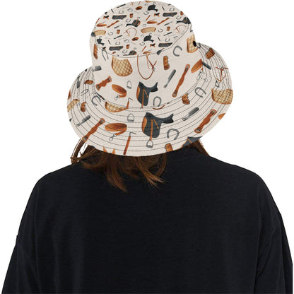 Equestrian Equipment Print Pattern Unisex Bucket Hat