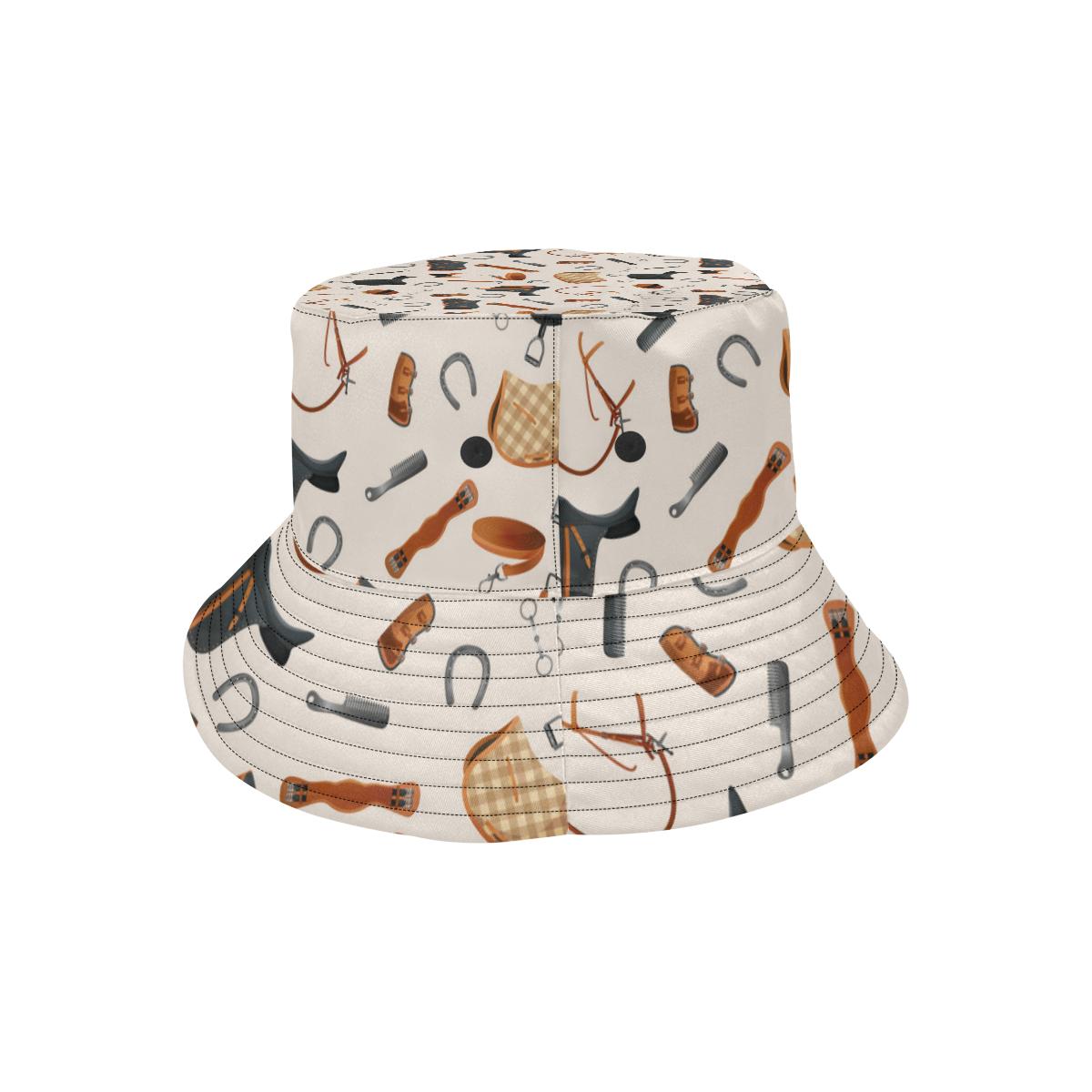 Equestrian Equipment Print Pattern Unisex Bucket Hat