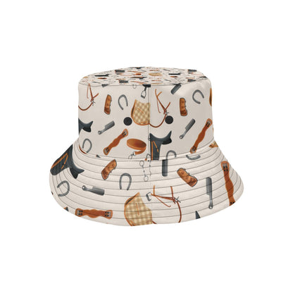 Equestrian Equipment Print Pattern Unisex Bucket Hat