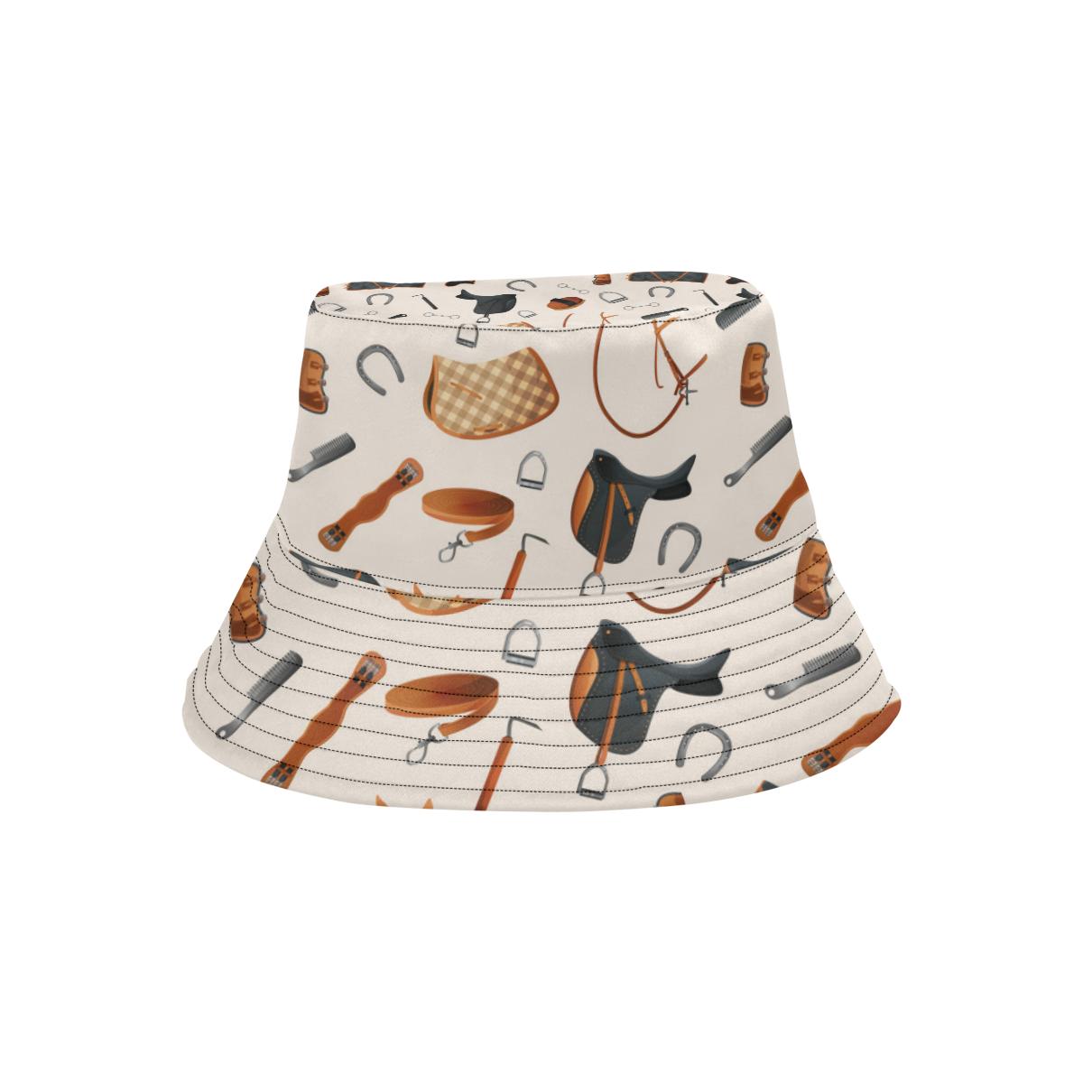 Equestrian Equipment Print Pattern Unisex Bucket Hat