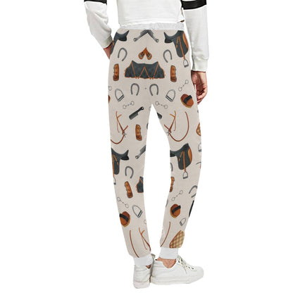 Equestrian Equipment Print Pattern Unisex Casual Sweatpants (Model L11)-JTAMIGO.COM