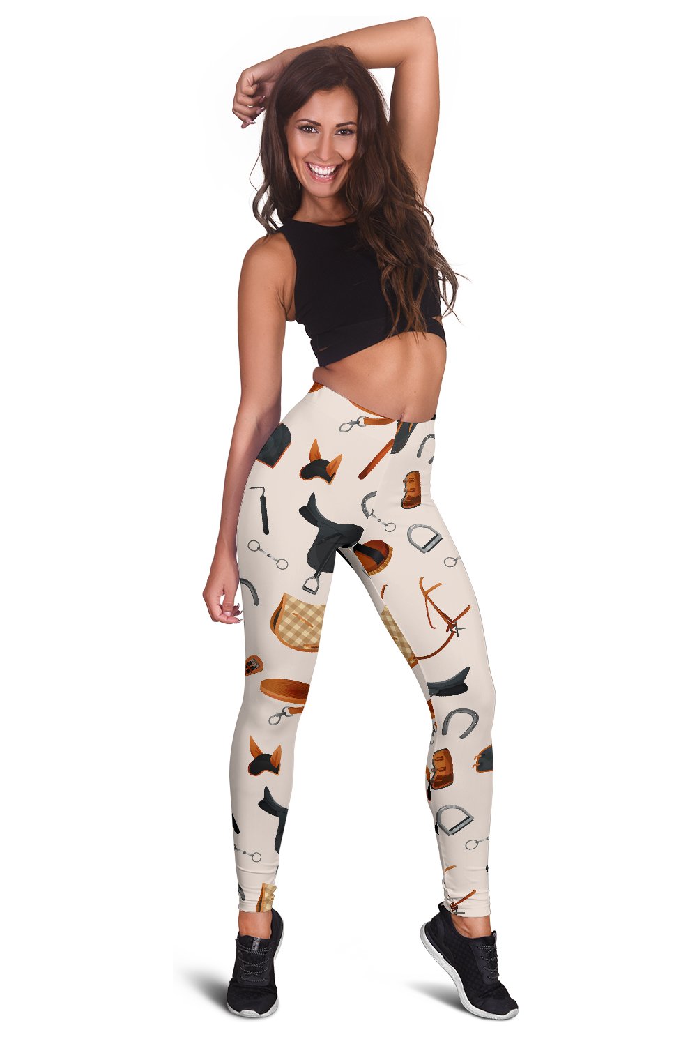 Equestrian Equipment Print Pattern Women Leggings