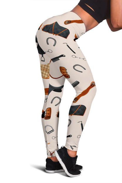 Equestrian Equipment Print Pattern Women Leggings