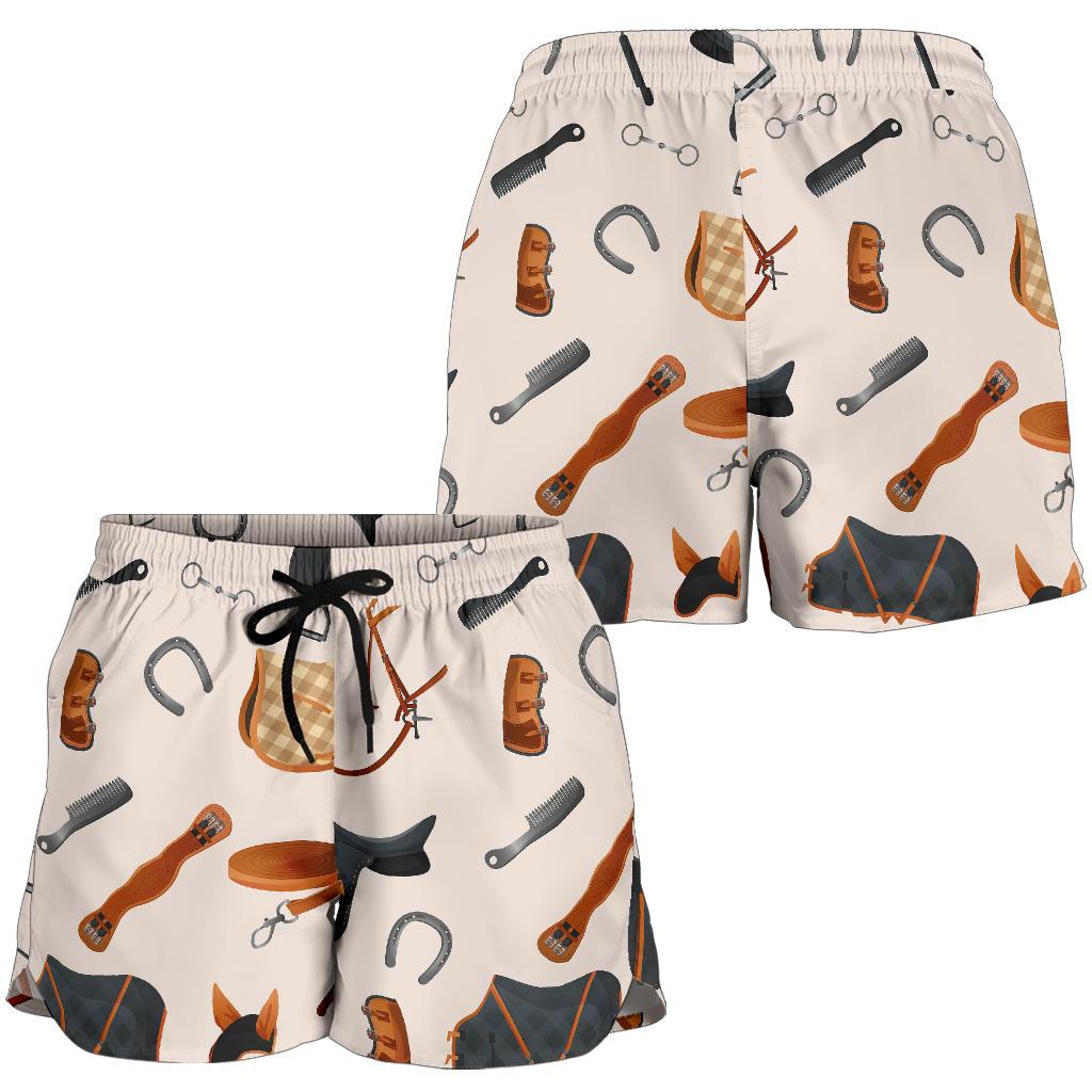 Equestrian Equipment Print Pattern Women Shorts-JTAMIGO.COM