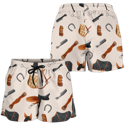 Equestrian Equipment Print Pattern Women Shorts-JTAMIGO.COM