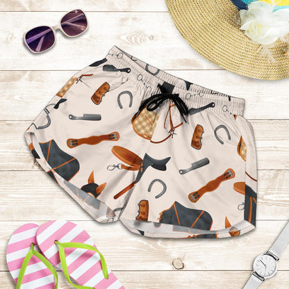 Equestrian Equipment Print Pattern Women Shorts-JTAMIGO.COM