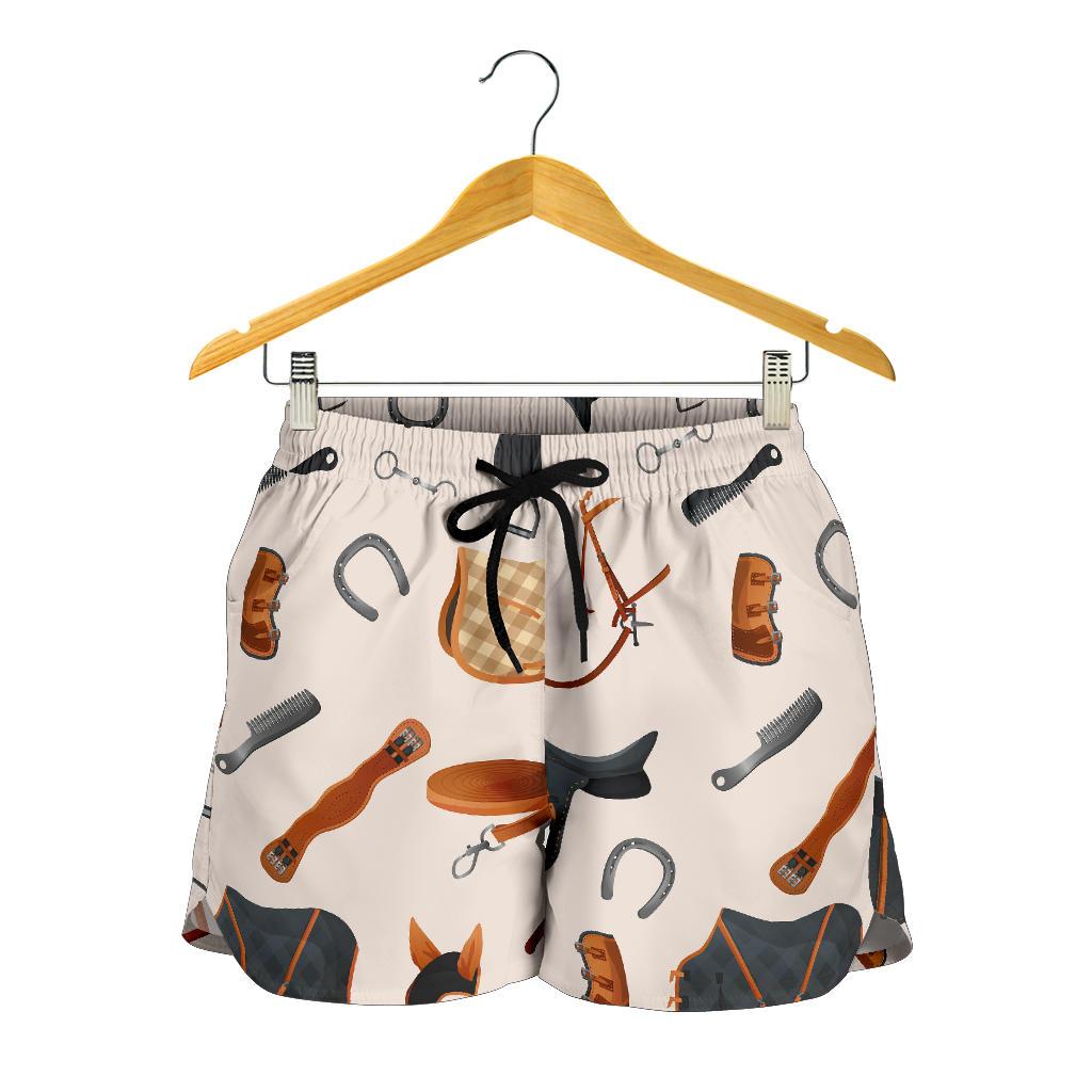 Equestrian Equipment Print Pattern Women Shorts-JTAMIGO.COM