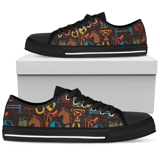 Equestrian EquipWoment Horse Colorful Women Low Top Shoes
