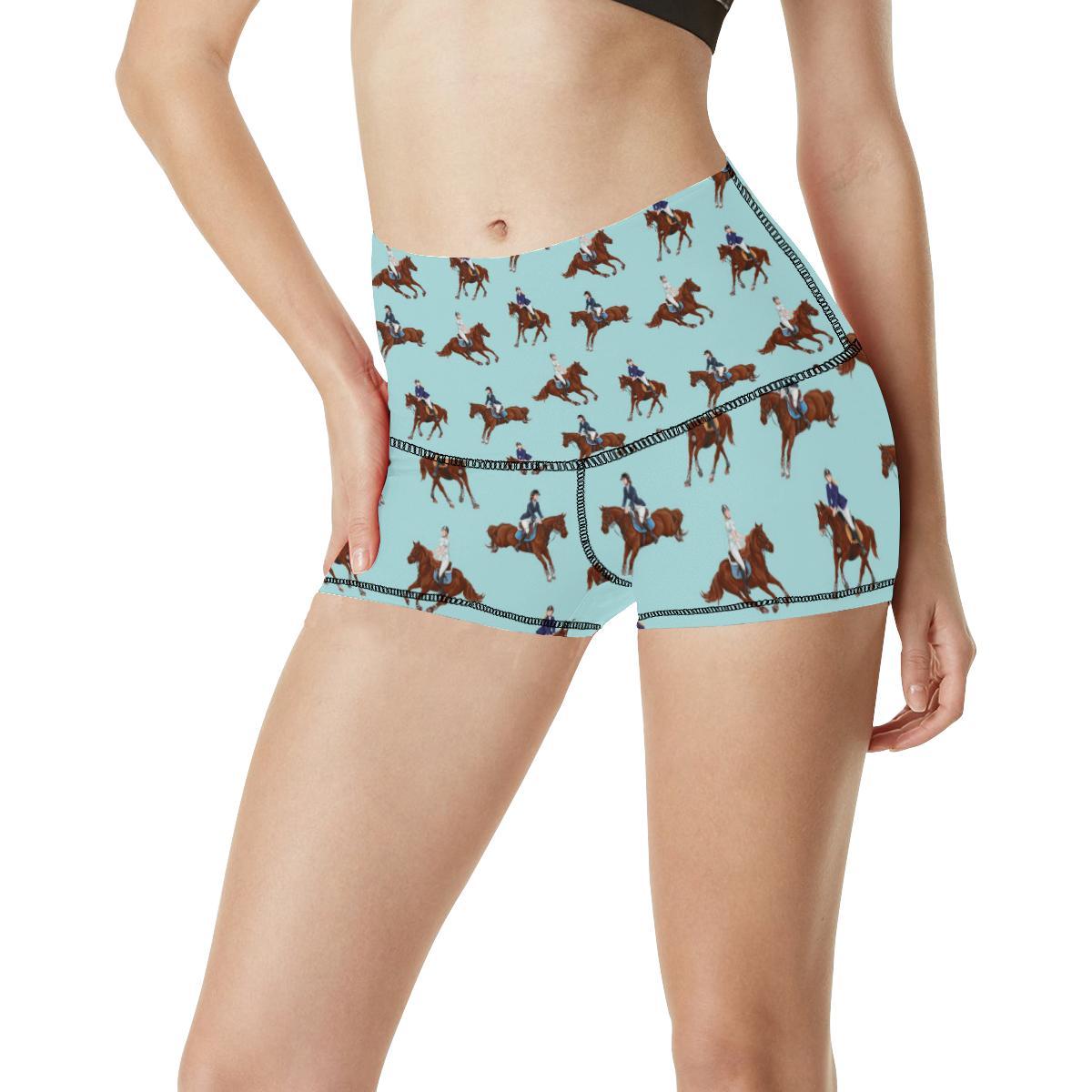 Equestrian Horse Riding High Waisted Spandex Shorts-JTAMIGO.COM