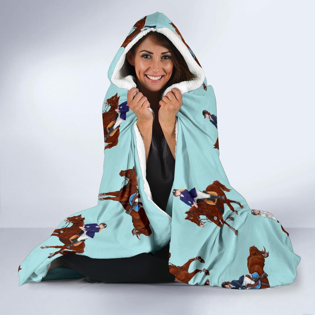 Equestrian Horse Riding Hooded Blanket-JTAMIGO.COM