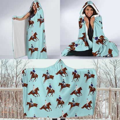 Equestrian Horse Riding Hooded Blanket-JTAMIGO.COM