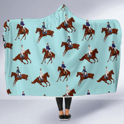 Equestrian Horse Riding Hooded Blanket-JTAMIGO.COM