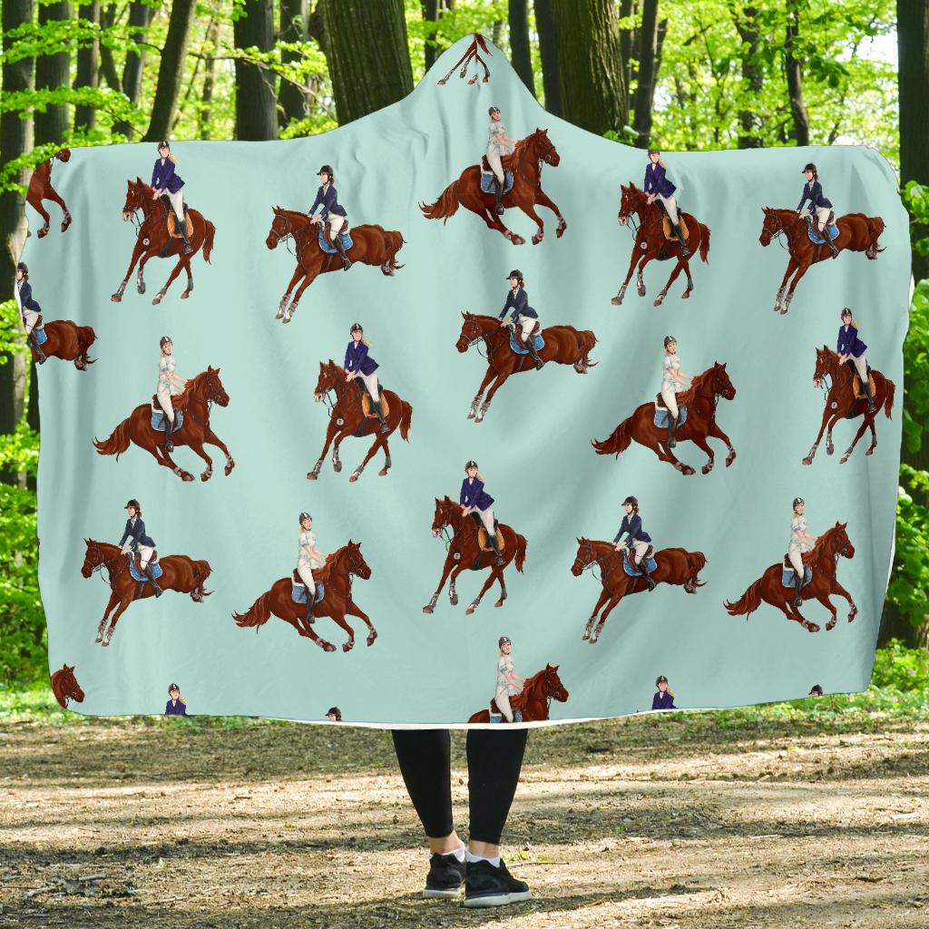 Equestrian Horse Riding Hooded Blanket-JTAMIGO.COM