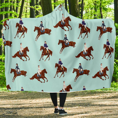 Equestrian Horse Riding Hooded Blanket-JTAMIGO.COM