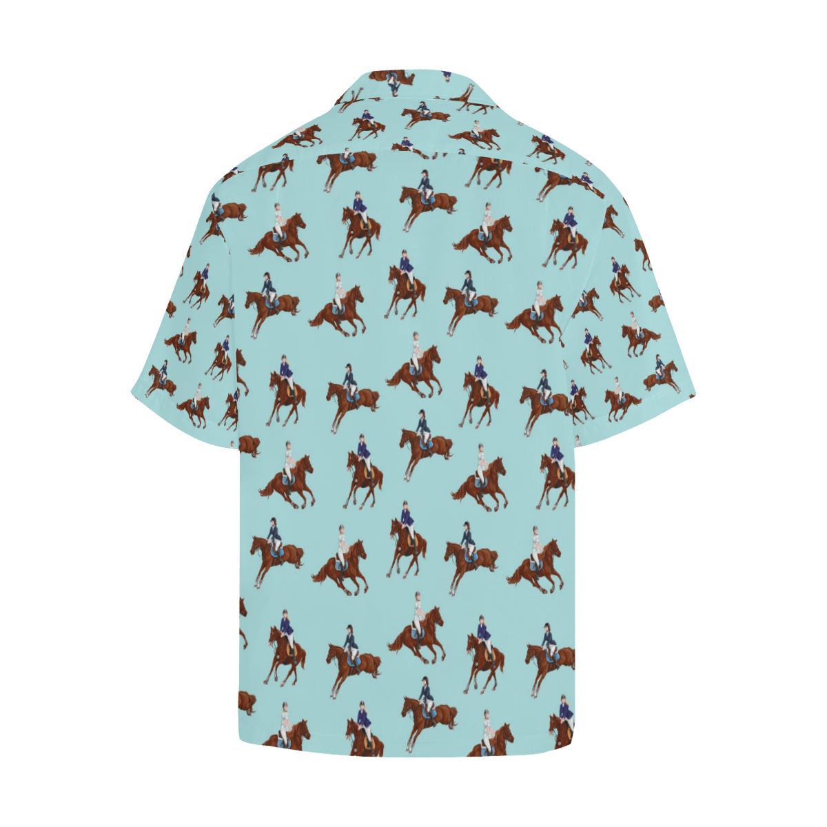 Equestrian Horse Riding Men Aloha Hawaiian Shirt