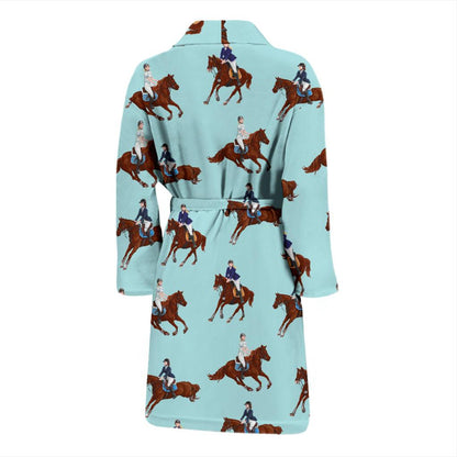 Equestrian Horse Riding Men Bath Robe-JTAMIGO.COM