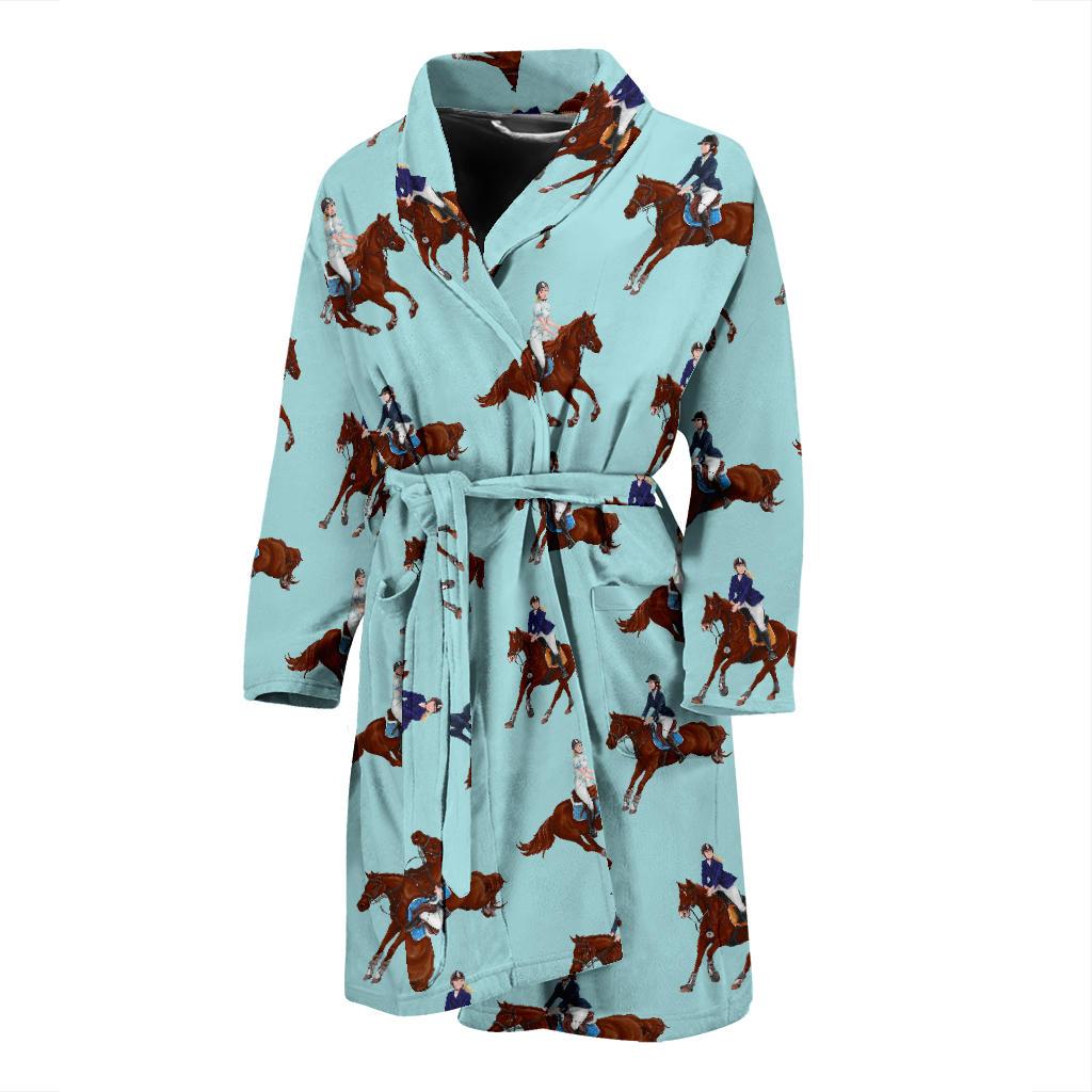 Equestrian Horse Riding Men Bath Robe-JTAMIGO.COM