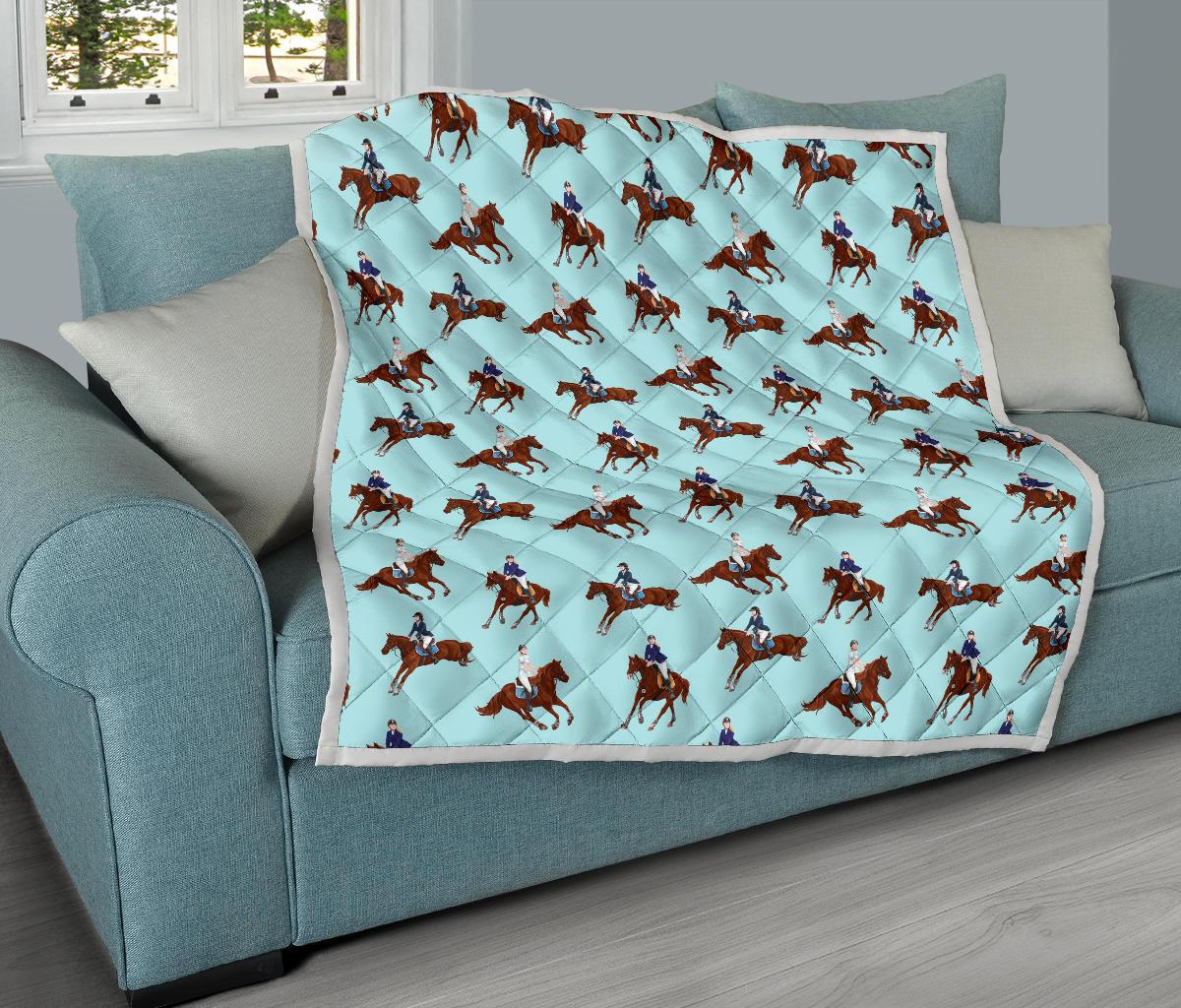 Equestrian Horse Riding Premium Quilt-JTAMIGO.COM