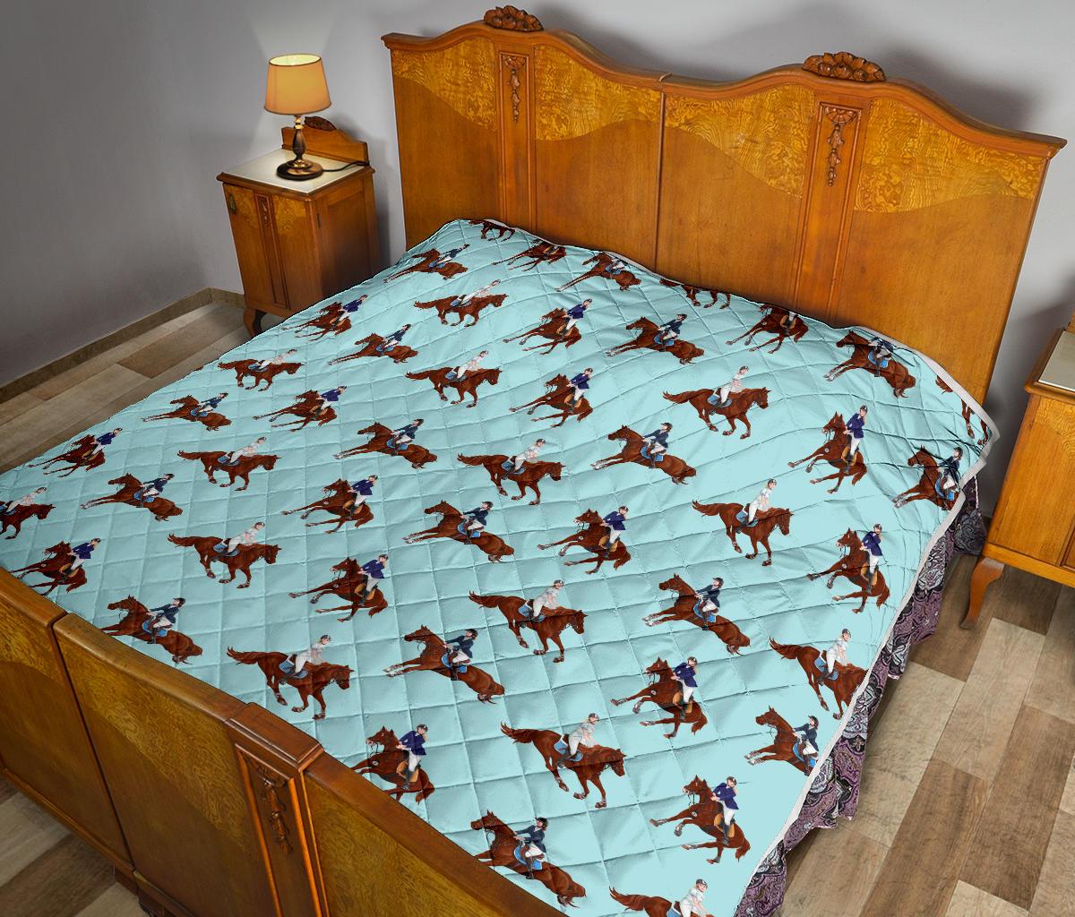 Equestrian Horse Riding Premium Quilt-JTAMIGO.COM