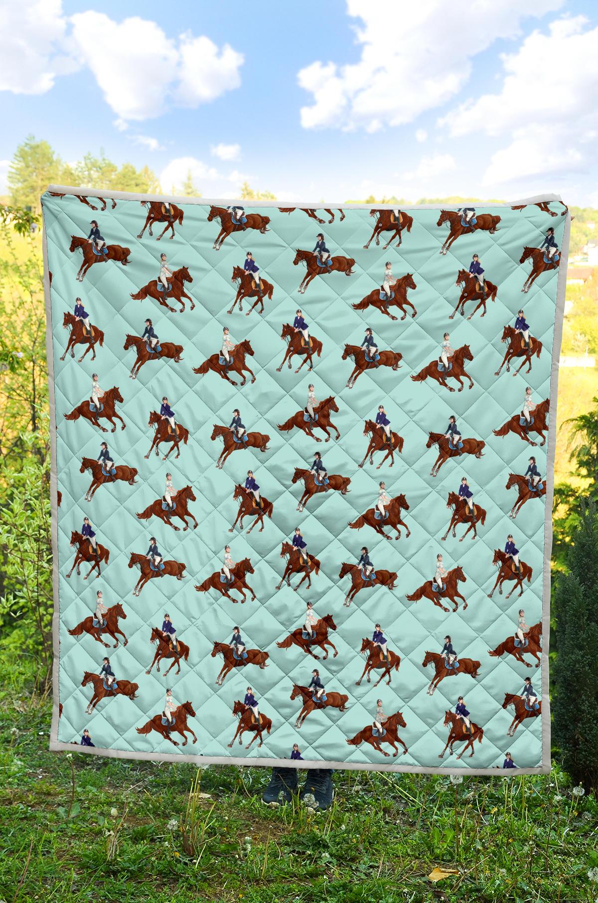 Equestrian Horse Riding Premium Quilt-JTAMIGO.COM