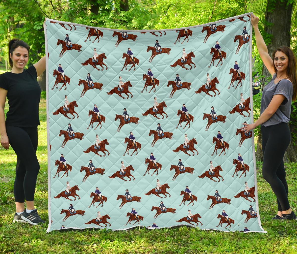 Equestrian Horse Riding Premium Quilt-JTAMIGO.COM