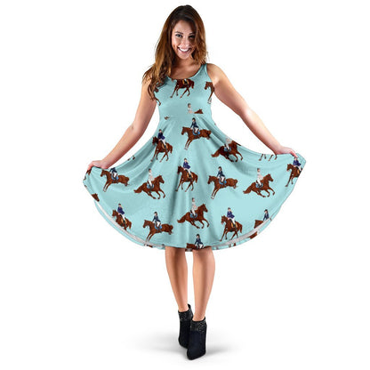 Equestrian Horse Riding Sleeveless Dress