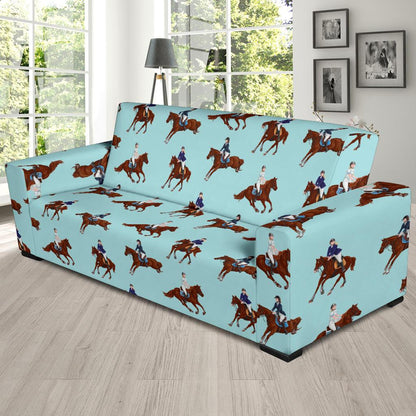 Equestrian Horse Riding Sofa Slipcover-JTAMIGO.COM
