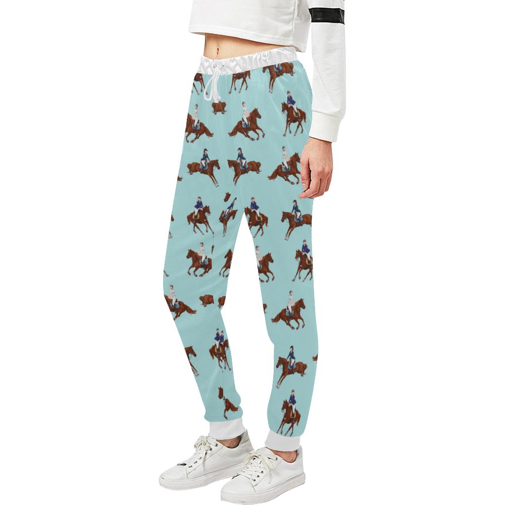 Equestrian Horse Riding Unisex Casual Sweatpants (Model L11)-JTAMIGO.COM