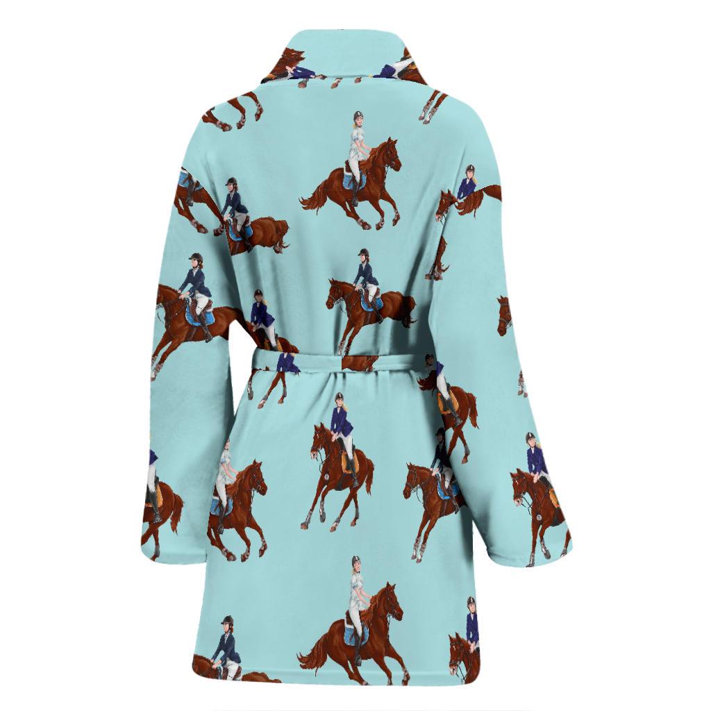 Equestrian Horse Riding Women Bath Robe-JTAMIGO.COM