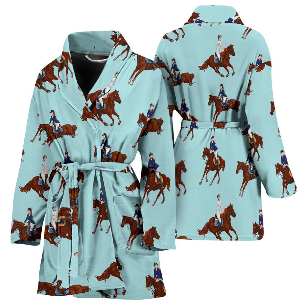 Equestrian Horse Riding Women Bath Robe-JTAMIGO.COM