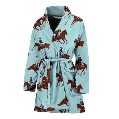 Equestrian Horse Riding Women Bath Robe-JTAMIGO.COM
