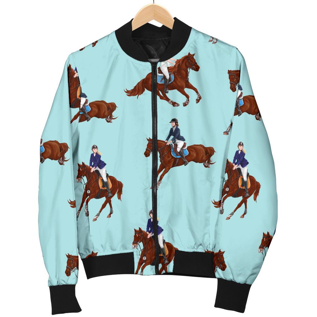 Equestrian Horse Riding Women Casual Bomber Jacket